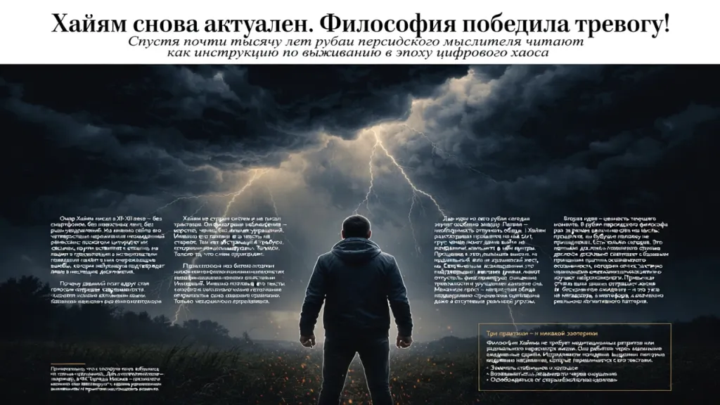Хайям снова актуален. Философия побеждает тревогу!